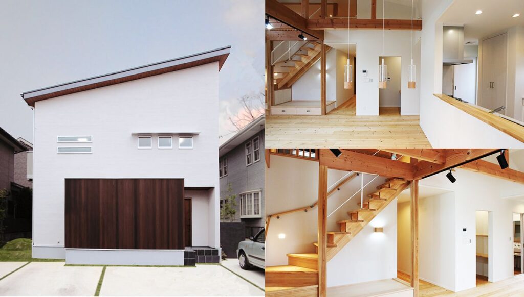 多趣味な家族を満足させるシンプルモダンの完全分離型二世帯住宅 無垢の家 完成見学会