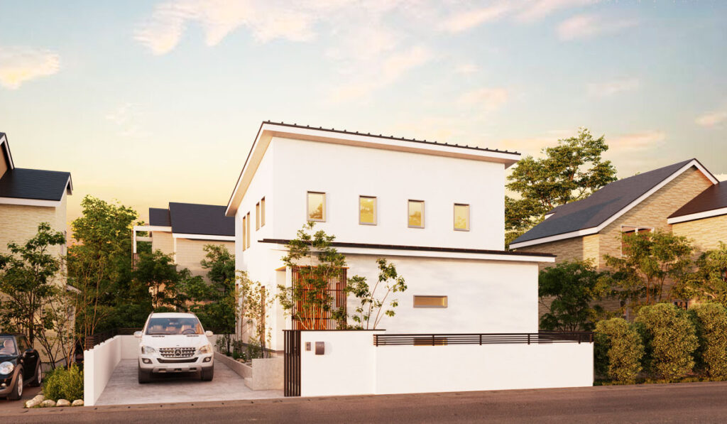 広々した間取りのシンプルモダンの無垢の家