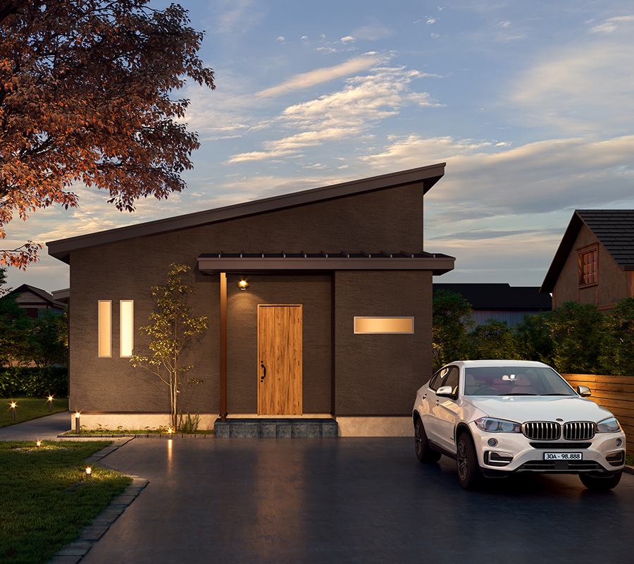 開放的な空間でスローライフが楽しめる快適平屋の無垢の家