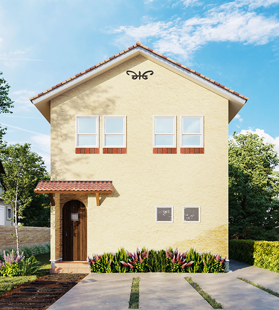 テラコッタ色の屋根がかわいい全館空調の無垢の家 入居後見学会