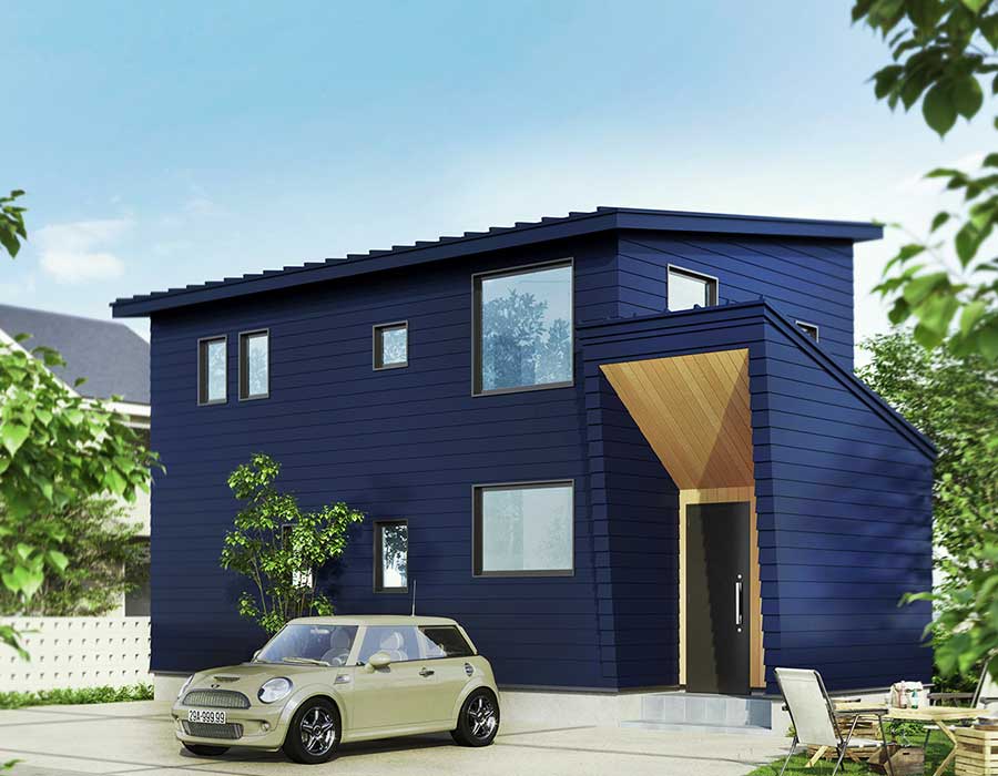 ブックカフェのような空間が広がるシンプルモダンの無垢の家