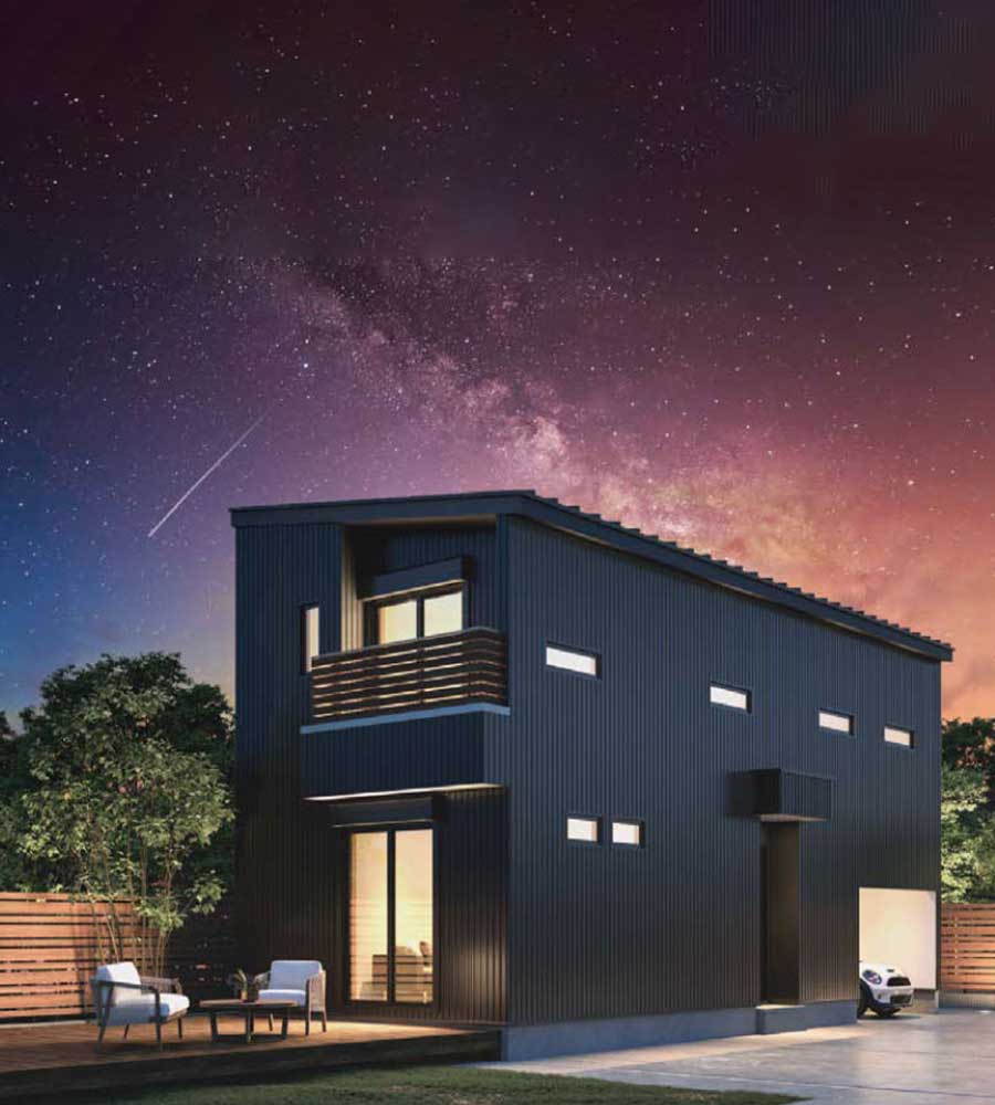 真夏でも快適な全館空調搭載の5層空間の無垢の家