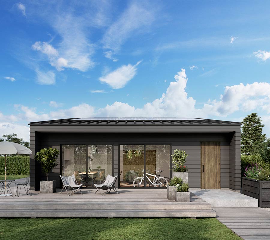 自然素材溢れるシンプルモダンなデザイナーズ平屋住宅