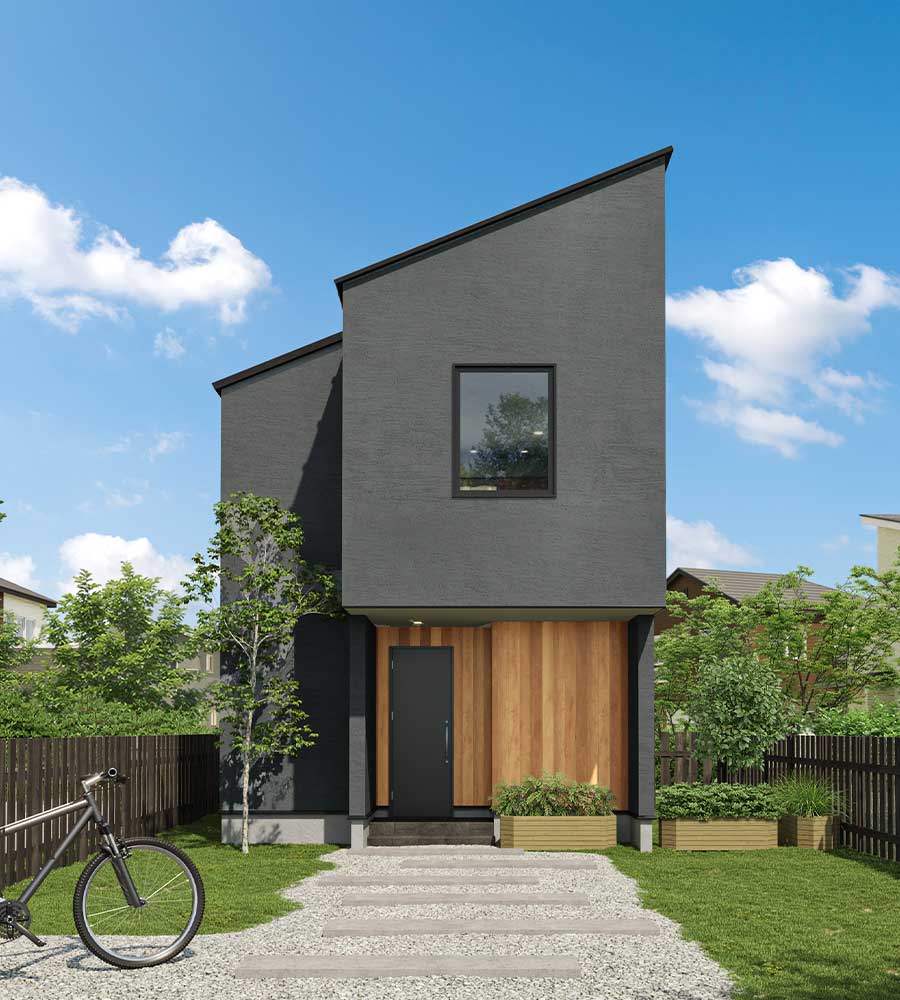 広々6帖の快適なホームオフィスがあるナチュラルモダンな無垢の家