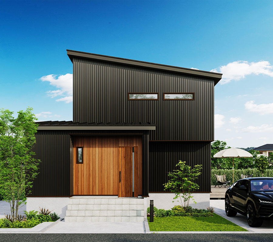 子育て世帯が暮らす各個室と回遊性のある高性能の無垢の家