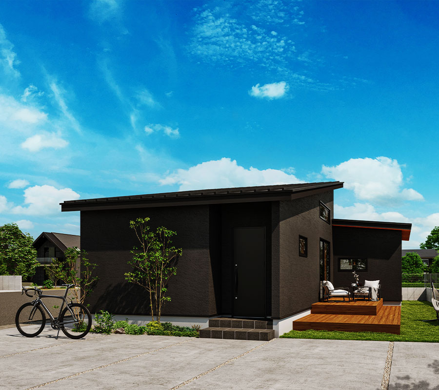 子育て世帯が暮らす3LDKの洗練されたシンプルモダンな平屋住宅