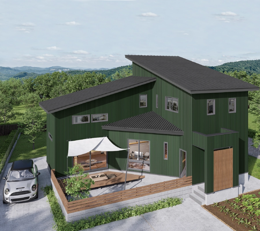 カフェのような空間で仕事ができる無垢の家