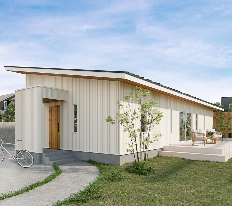 夏でも快適な北欧スタイルの平屋住宅