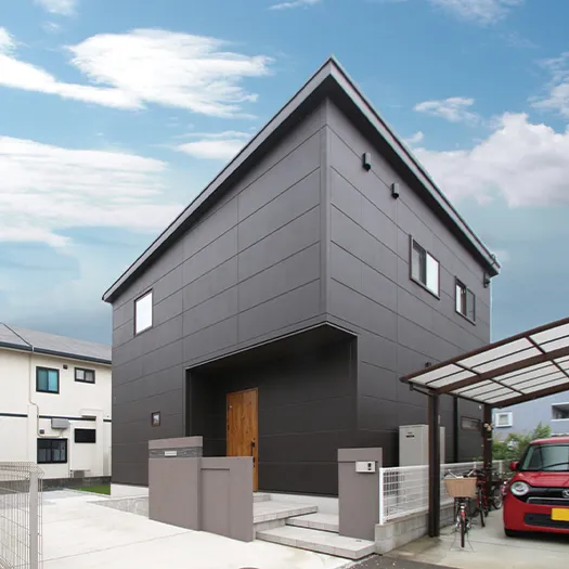 黒を基調とした大人カッコイイシンプルモダンの家