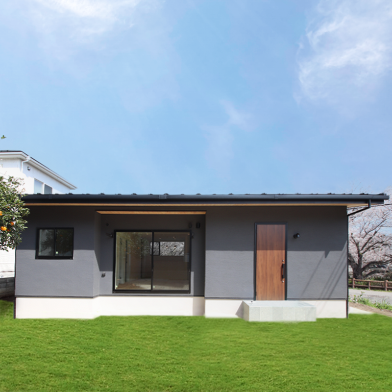 桜の見える暮らしやすさを考えた平屋の無垢の家