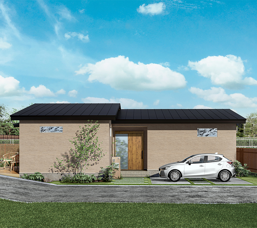 暖かい暮らしが叶う自然素材の平屋住宅