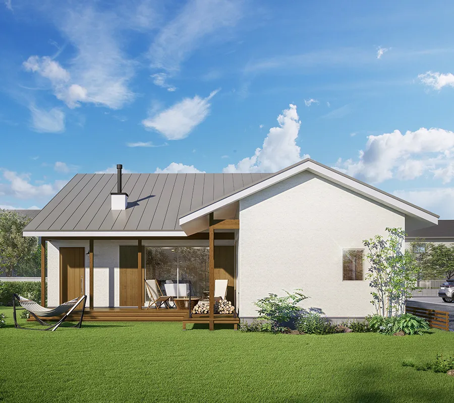 ワンフロアで開放的に暮らす家