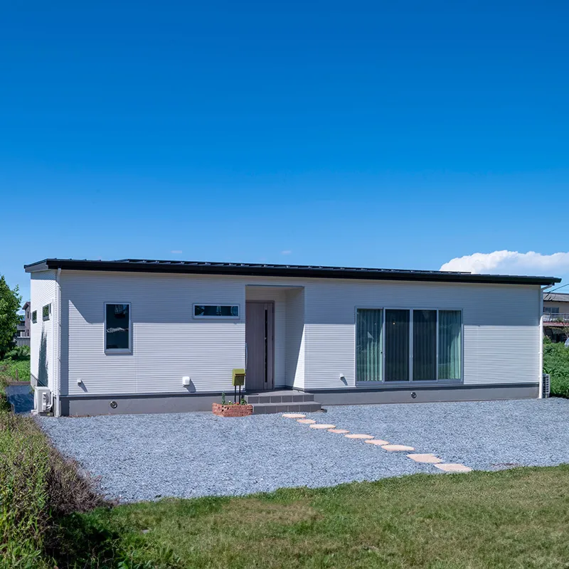 リビングの大空間を愉しむ。すっきり暮らす平屋住宅