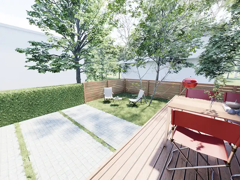 アウトドアライフを叶えるバルコニー