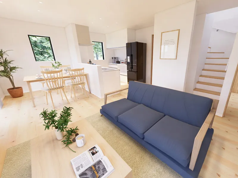 家族が自然と集まるリビング