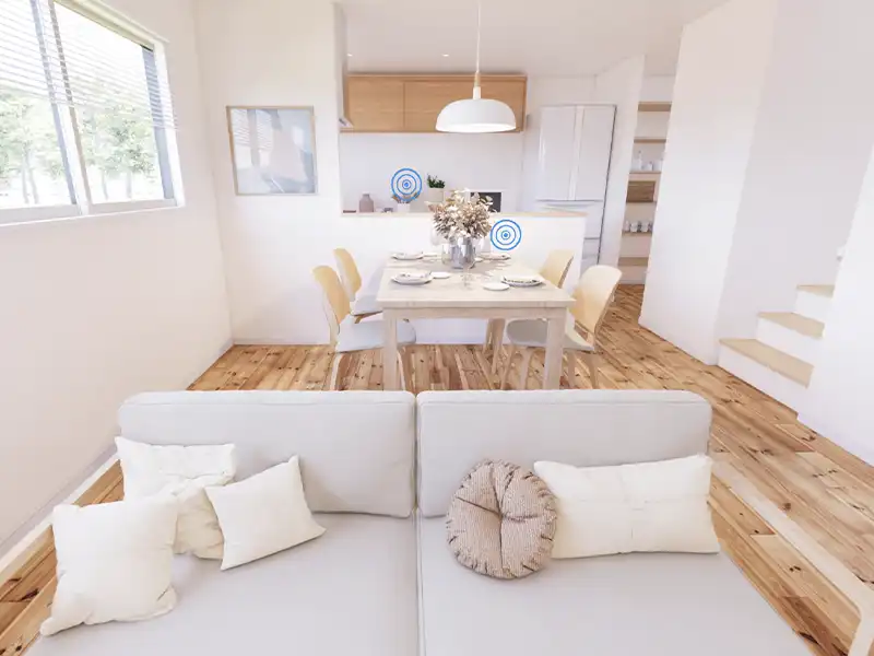 家族が集う快適なリビング