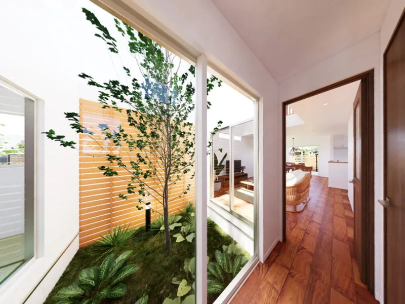 家いっぱいに光を届ける中庭