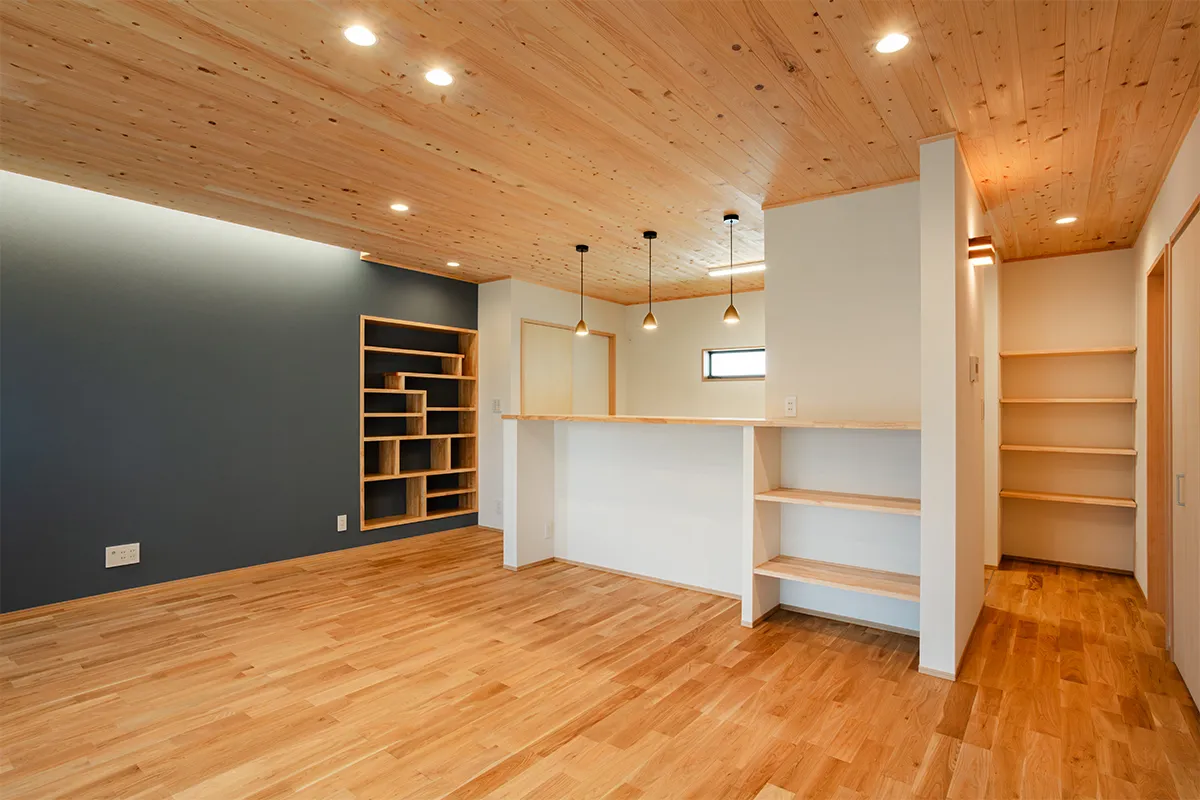 無垢材と造作で実現したぬくもり和モダン平屋住宅