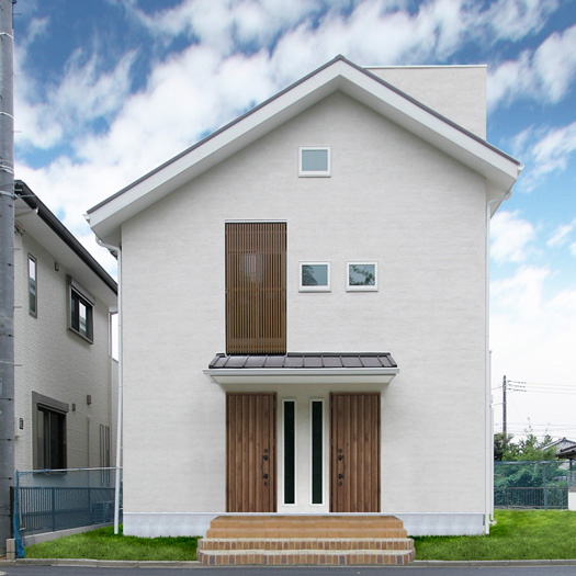 自然素材溢れるデザイナーズ完全分離型二世帯住宅